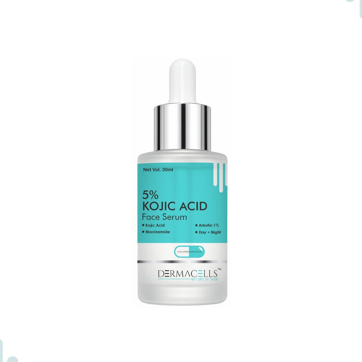 Dermacells 5% Kojic Acid Face Serum 30ml | 1% Alpha Arbutin & Niacinamide | Dark Spots & Pigmentation Serum