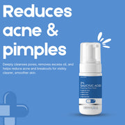 Dermacells 2% Salicylic Acid Foaming Face Wash with Witch Hazel, Willow Bark & Niacinamide for Oily and Acne-Prone Skin – 100 ml