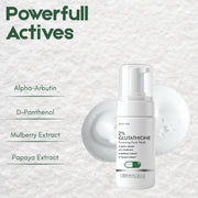 DERMACELLS 2% Glutathione Foaming Face Wash with Alpha Arbutin, D-Panthenol, Mulberry & Papaya Extracts – 100 ml