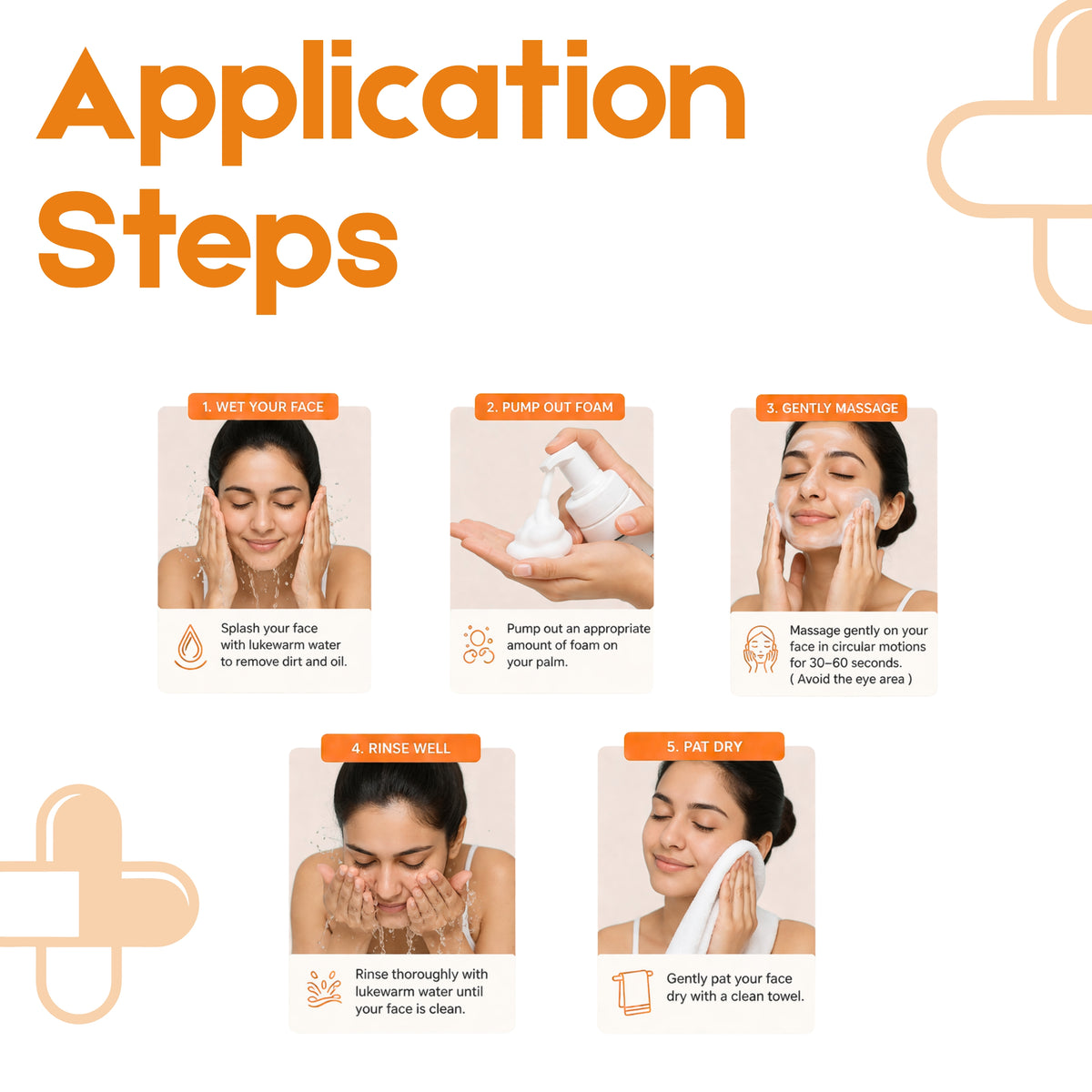 DERMACELLS 10% Vitamin C Foaming Face Wash 100ml | Built-In Brush Face Cleanser for Brightening, Deep Cleansing & Glowing Skin