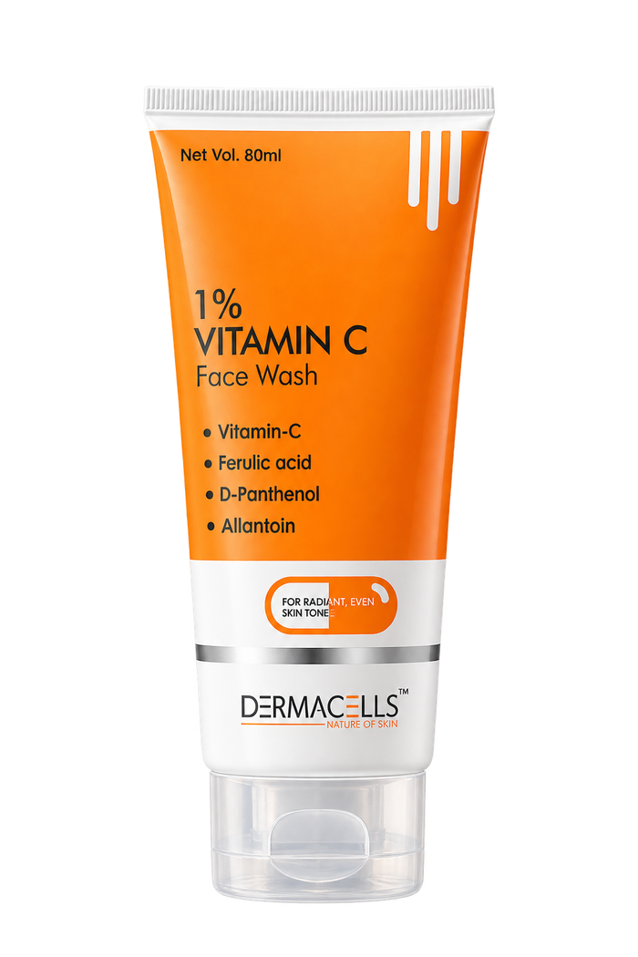 Dermacells Vitamin C Face Wash 60ml | Deep Cleansing Face Wash