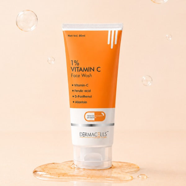 Dermacells Vitamin C Face Wash 100ml | Deep Cleansing Face Wash